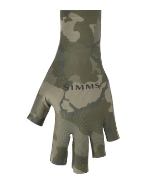 Simms SolarFlex SunGloves - Regiment Camo Olive Drab
