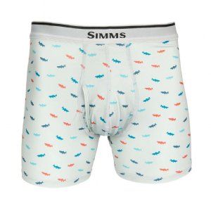 Simms Boxer Brief - Trout Critter Sterling