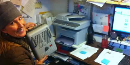 Theresa hard at work