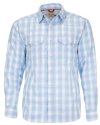 Simms Men's Big Sky LS Shirt - Sky / Flame Plaid