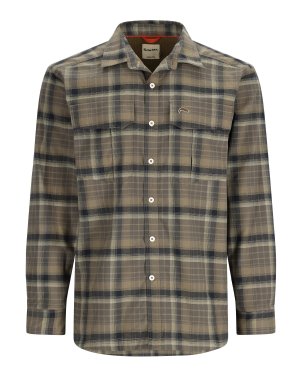 Simms Men's Coldweather Shirt - Hickory Asym Ombre Plaid