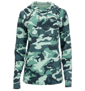 Simms Women's Solarflex Hoody Print - Woodland Camo Avalon