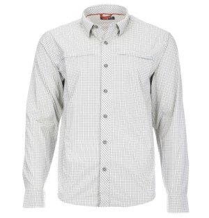 Simms Stone Cold LS Shirt - Sterling Morada Plaid