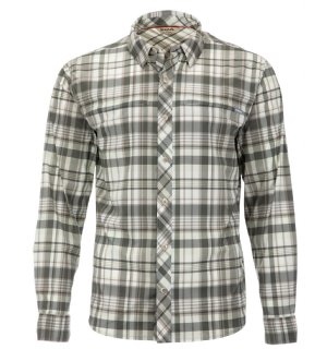 Simms Stone Cold LS Shirt - Sage Madras Plaid