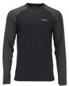 Simms Lightweight Baselayer Top - Black - Size LG - CLOSEOUT