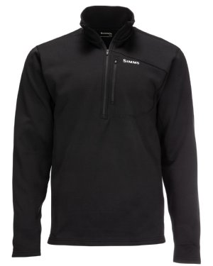 Simms Thermal Qtr Midlayer Zip Top - Black