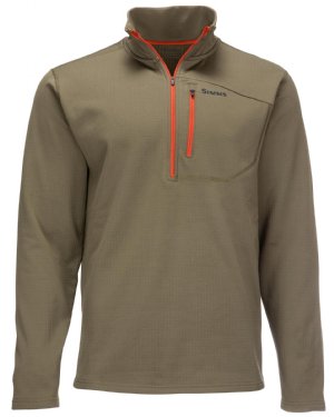 Simms Thermal Qtr Midlayer Zip Top - Dark Stone