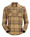 Simms Men's Santee Flannel - Camel / Navy / Clay Neo Plaid