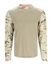 Simms Men's Solarflex Hoody - Stone / Ghost Camo Stone