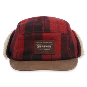 Simms Coldweather Cap - Red Buffalo Plaid