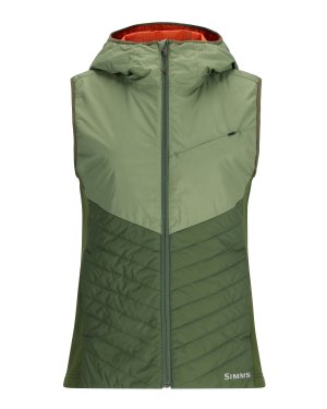 Simms Women's Fall Run Hybrid Hooded Vest - Dark Clover/Riffle Green