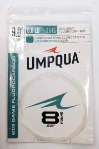 Umpqua Big Game Fluorocarbon 9' Leader - 8 lb - Closeout