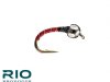 Tungsten Zebra Midge - Red / Black