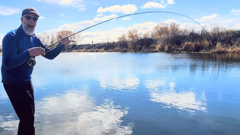 John Fly Fishing John enjoying his 5wt.