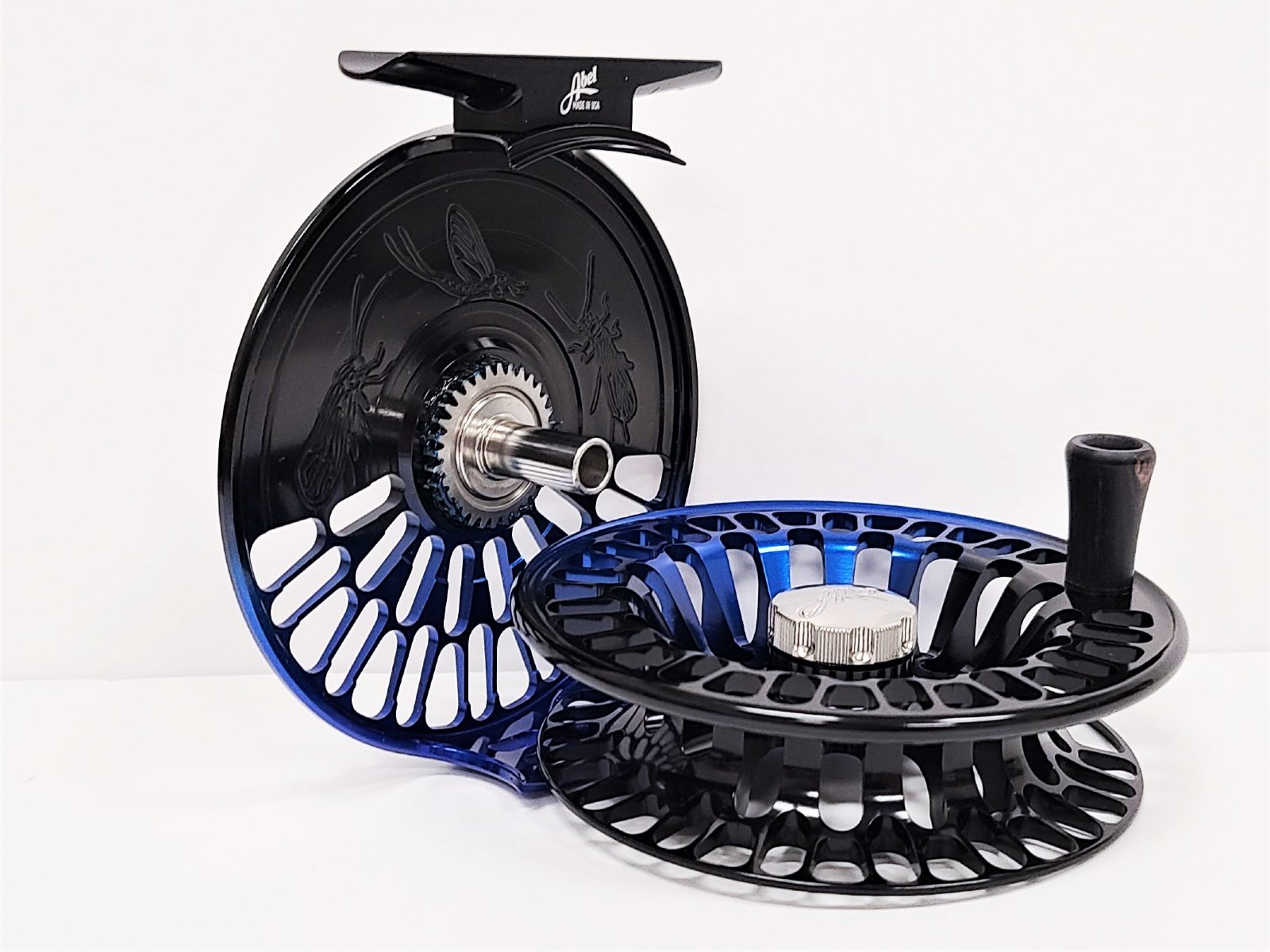 Abel TR Fly Reel - 5/6 Black Blue Fade - IN STOCK