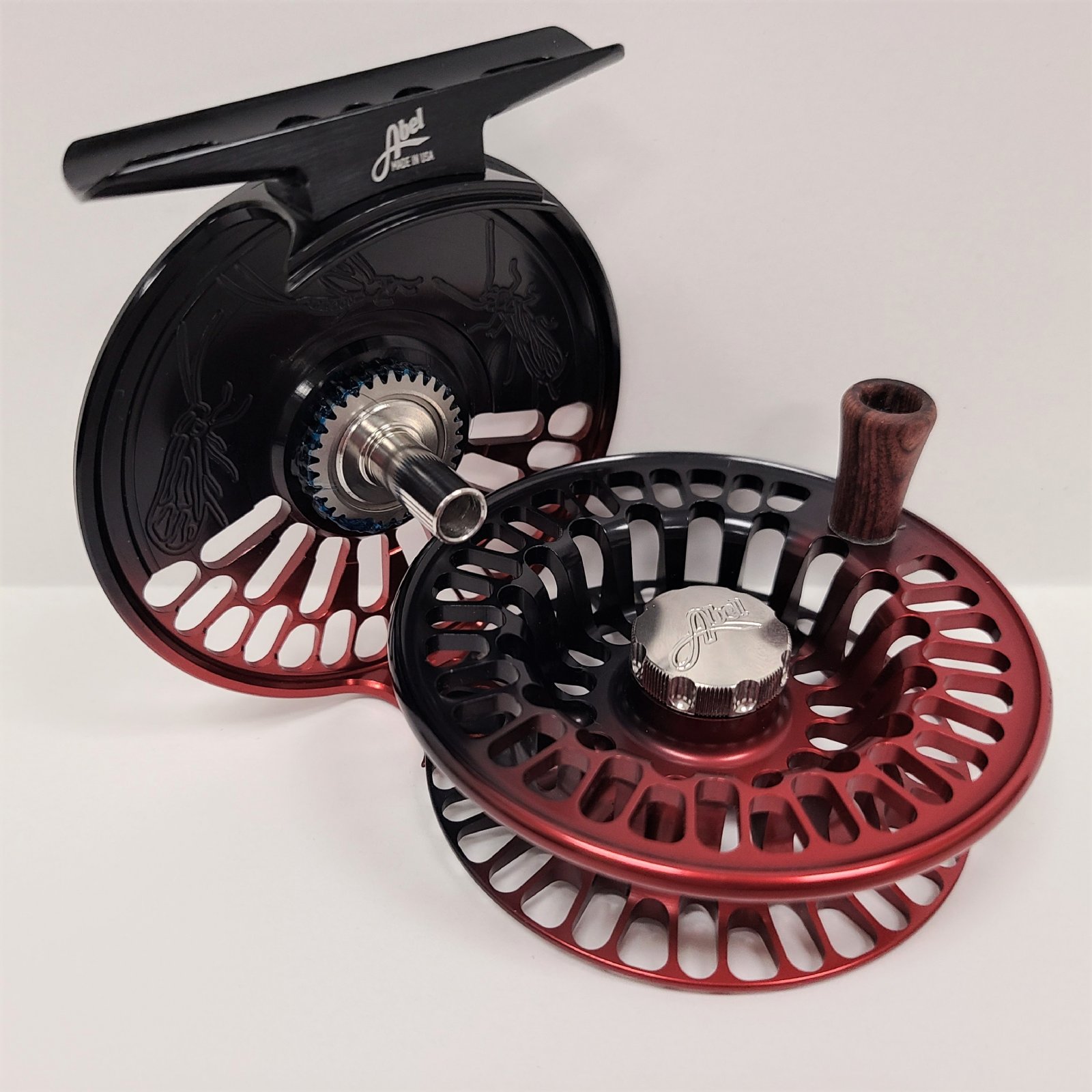 Abel TR Fly Reel - 4/5 Black Red Fade