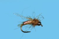 Solitude BH Deep Six Caddis Pupa - Tan