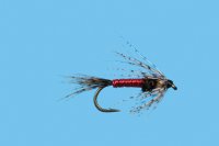Bead Head Soft Hackle Copper Nymph - Red