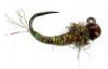 B Smo's Jigged Caddis Larva Coffee - Size 16