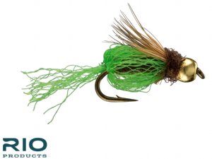 RIO Caddis Sparkle Pupa - Bright Green