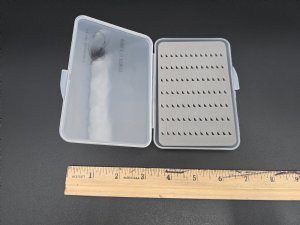 GFS Logo Fly Box - Medium Slim Box Short w/ Teardrop Foam