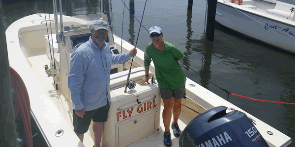 Greg Darling and Fly Girl - Outer Banks Fly Fishing