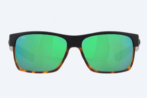 Costa Half Moon - Matte Black/Shiny Tortoise with Green Mirror 580G