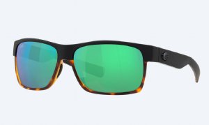 Costa Half Moon - Matte Black/Shiny Tortoise with Green Mirror 580G