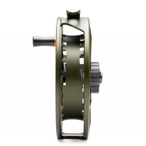 Lamson Hyperspeed F fly reel with large-arbor spool TOP SIDE view