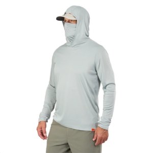 Grundens Tough Sun Masked Hoodie - Iceberg